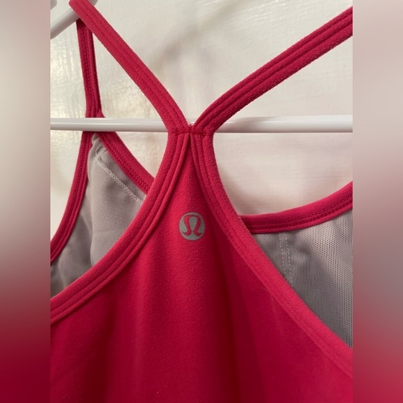 Lululemon Ujjayi Y Tank Pink Vintage Retro - Picture 5 of 6